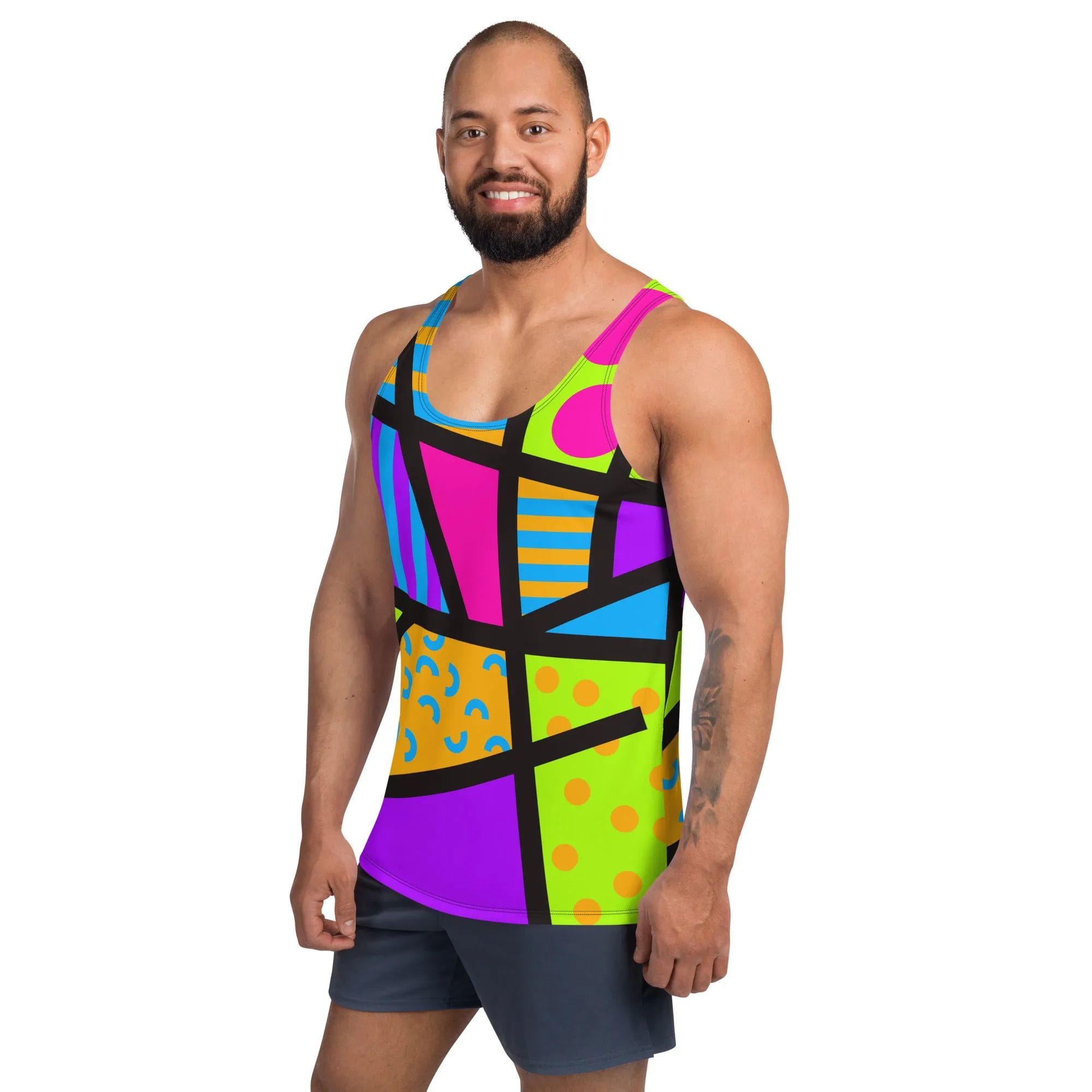 Mens Tank Top, Memphis Harajuku