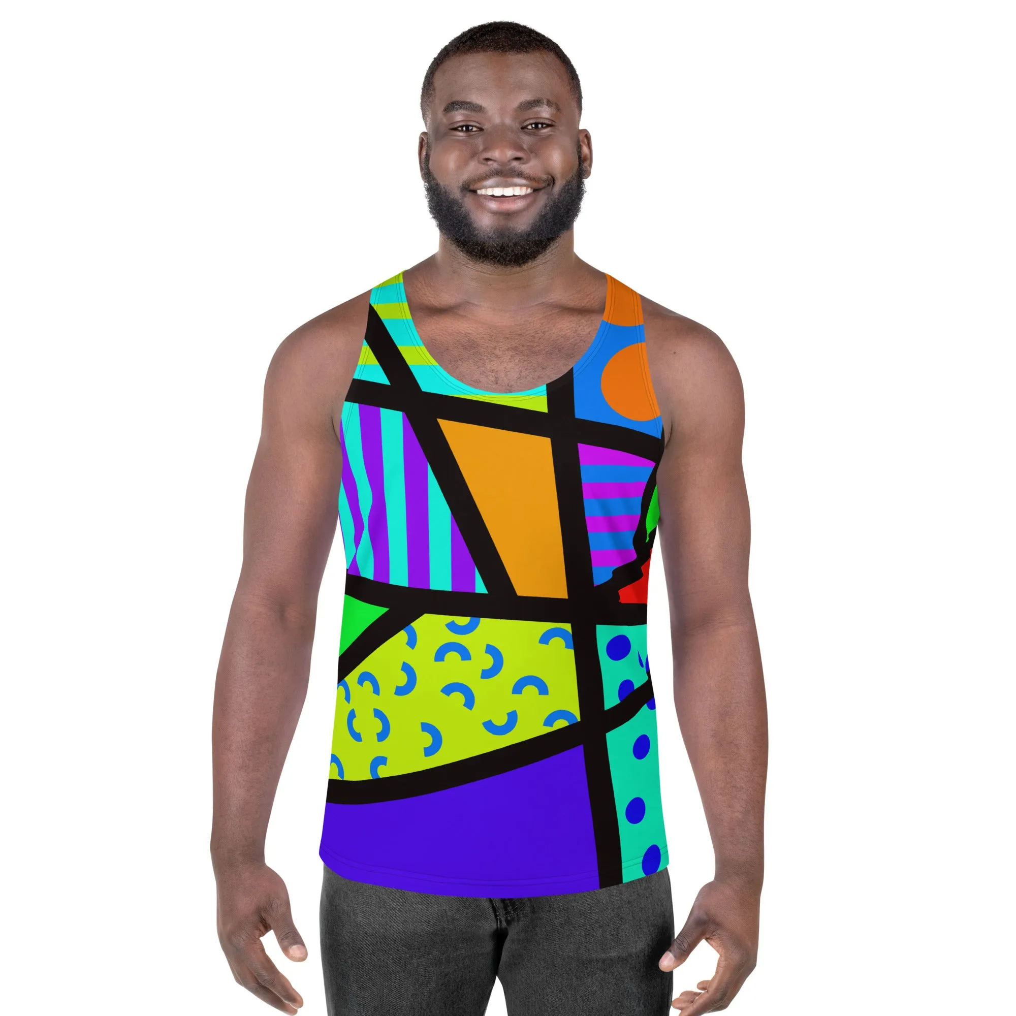 Mens Tank Top, Memphis Harajuku