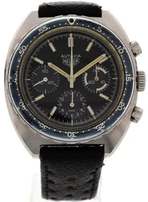 Men's Vintage Heuer Autavia Stainless Steel 73663 Chronograph