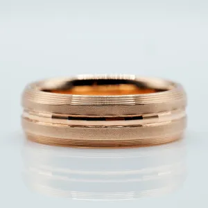 Men's Wedding Band in 14k Rose Gold