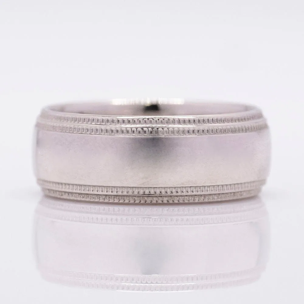 Men's Wedding Band in 14k White Gold