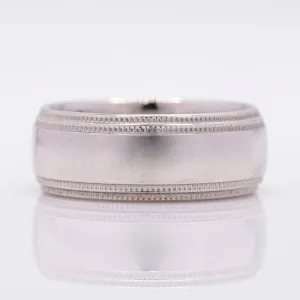 Men's Wedding Band in 14k White Gold