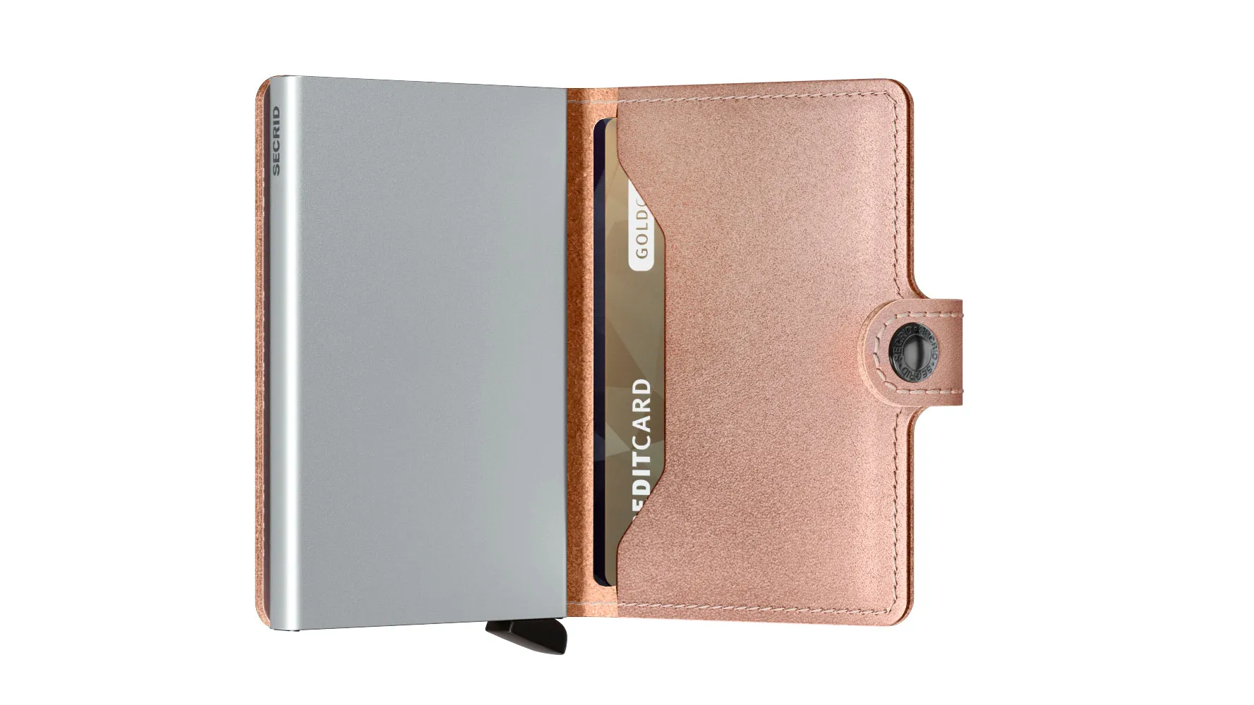 Miniwallet Metallic Rose/silver Wallet RFID Secure