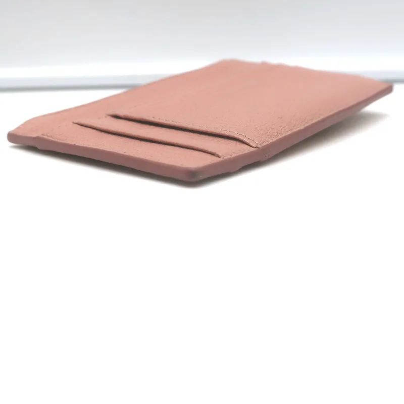 Miu Miu Zip Card Holder Wallet Rose Pink Madras Leather