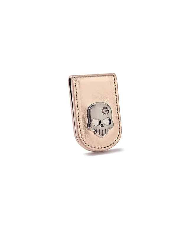 Monster G Italian Genuine Leather Golf & Daily Money Clip Gold