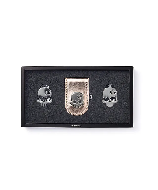 Monster G Italian Genuine Leather Golf & Daily Money Clip Gold