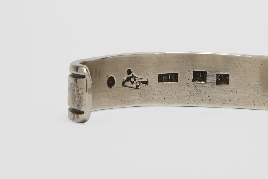 Narrow Sterling & Gold Cuff