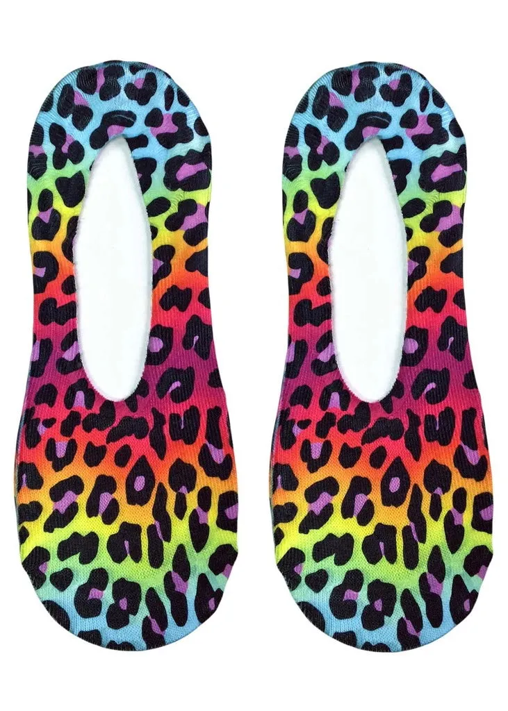 Neon Cheetah Liner Socks