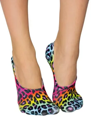 Neon Cheetah Liner Socks
