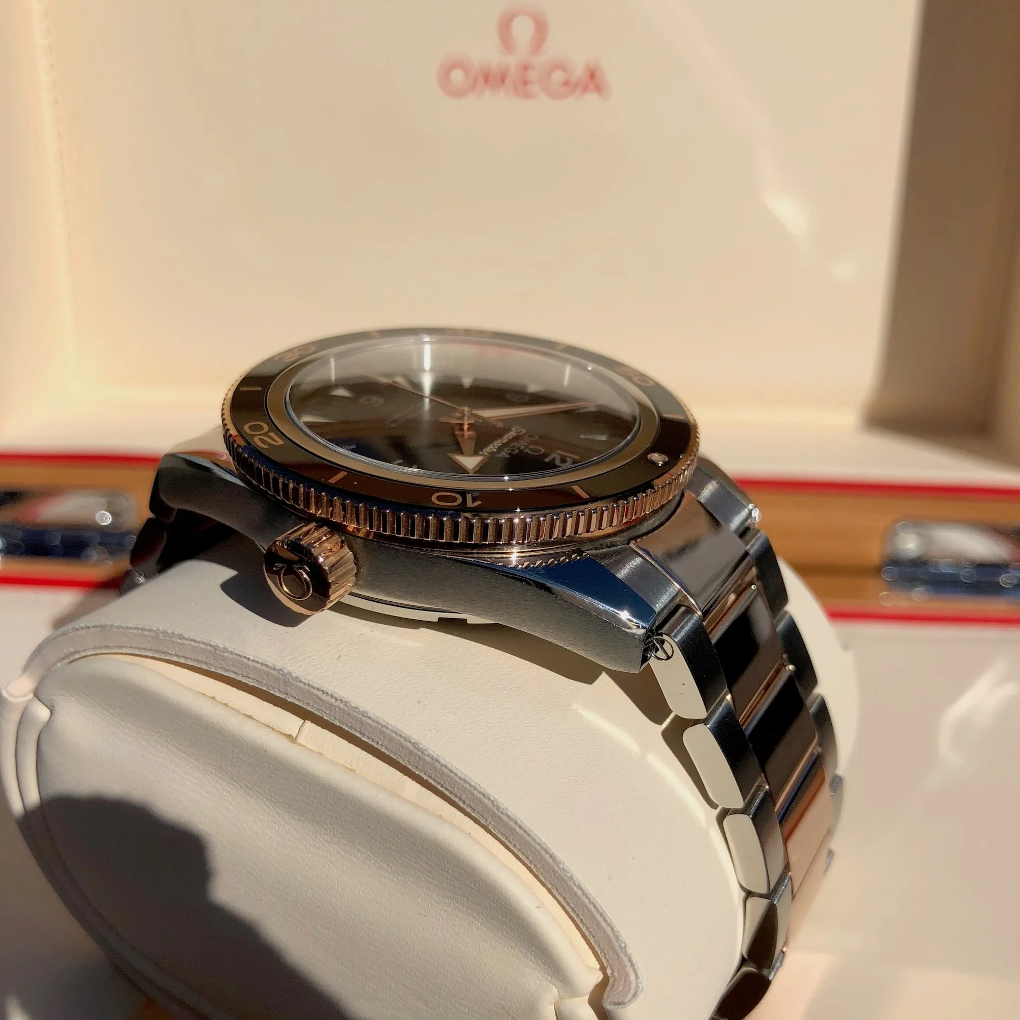Omega Seamaster 300 Master Co-Axial 41MM 233.20.41.21.01.001 Steel Rose Gold Two Tone Wristwatch Circa 2018