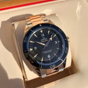 Omega Seamaster 300 Master Co-Axial 41MM 233.20.41.21.01.001 Steel Rose Gold Two Tone Wristwatch Circa 2018
