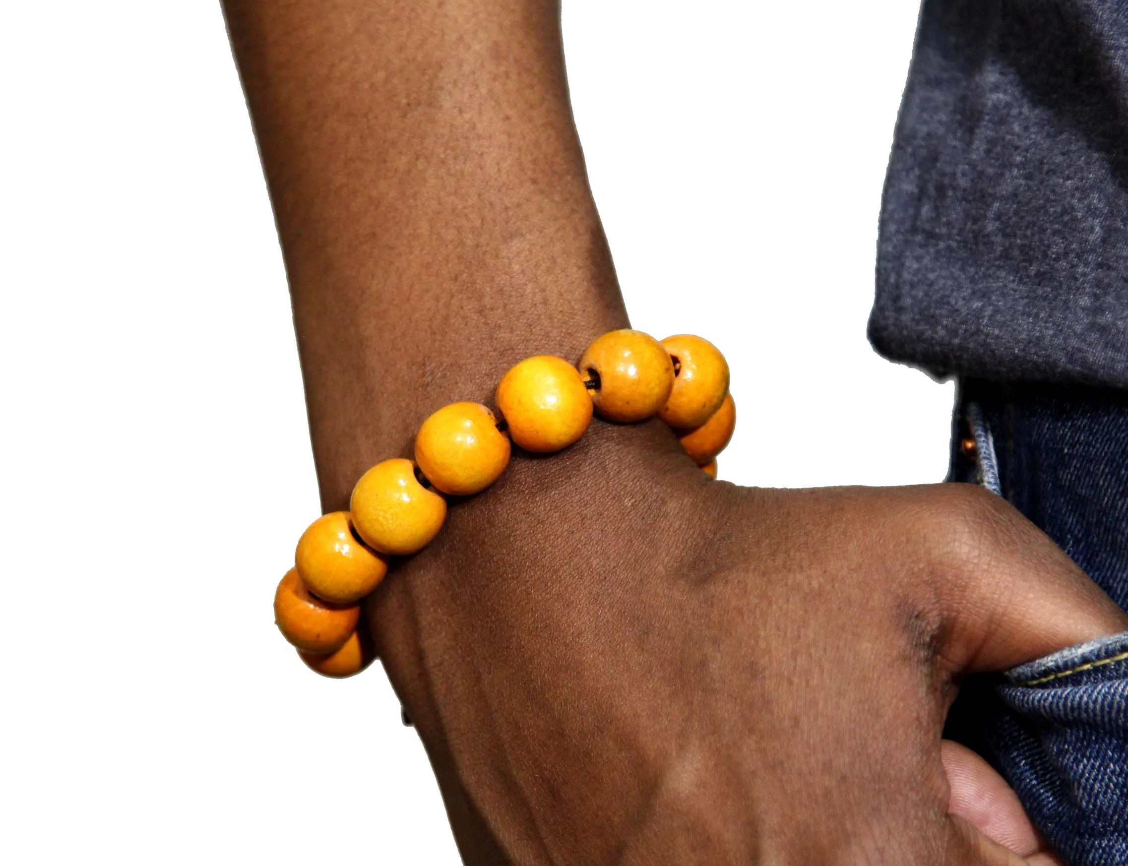 Orange Wood Bracelet