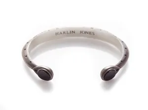 Oxidised Silver Cuff with Onyx stone