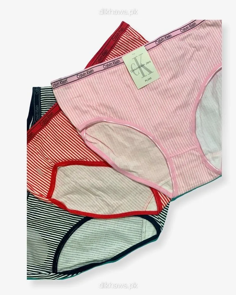 Pack of 3 - CK Plain Panty - Flourish CK Plain Panty Mix Colors - 444, 555, 666