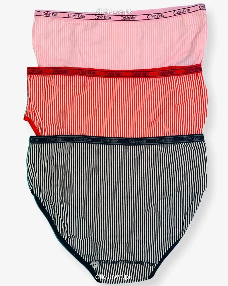 Pack of 3 - CK Plain Panty - Flourish CK Plain Panty Mix Colors - 444, 555, 666