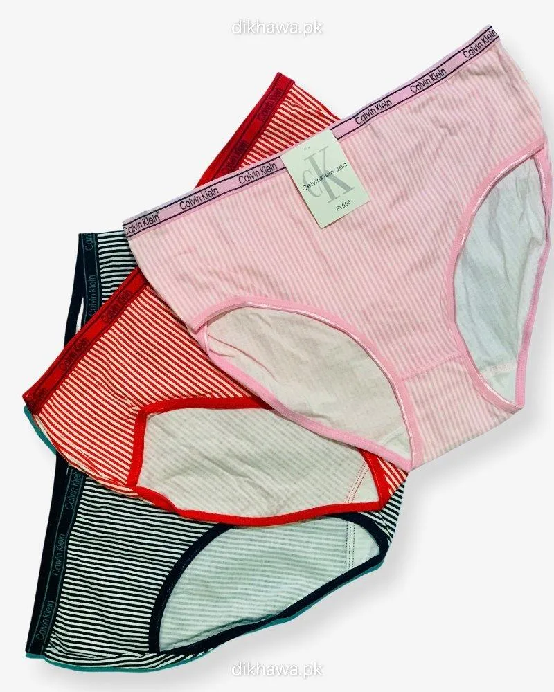 Pack of 3 - CK Plain Panty - Flourish CK Plain Panty Mix Colors - 444, 555, 666