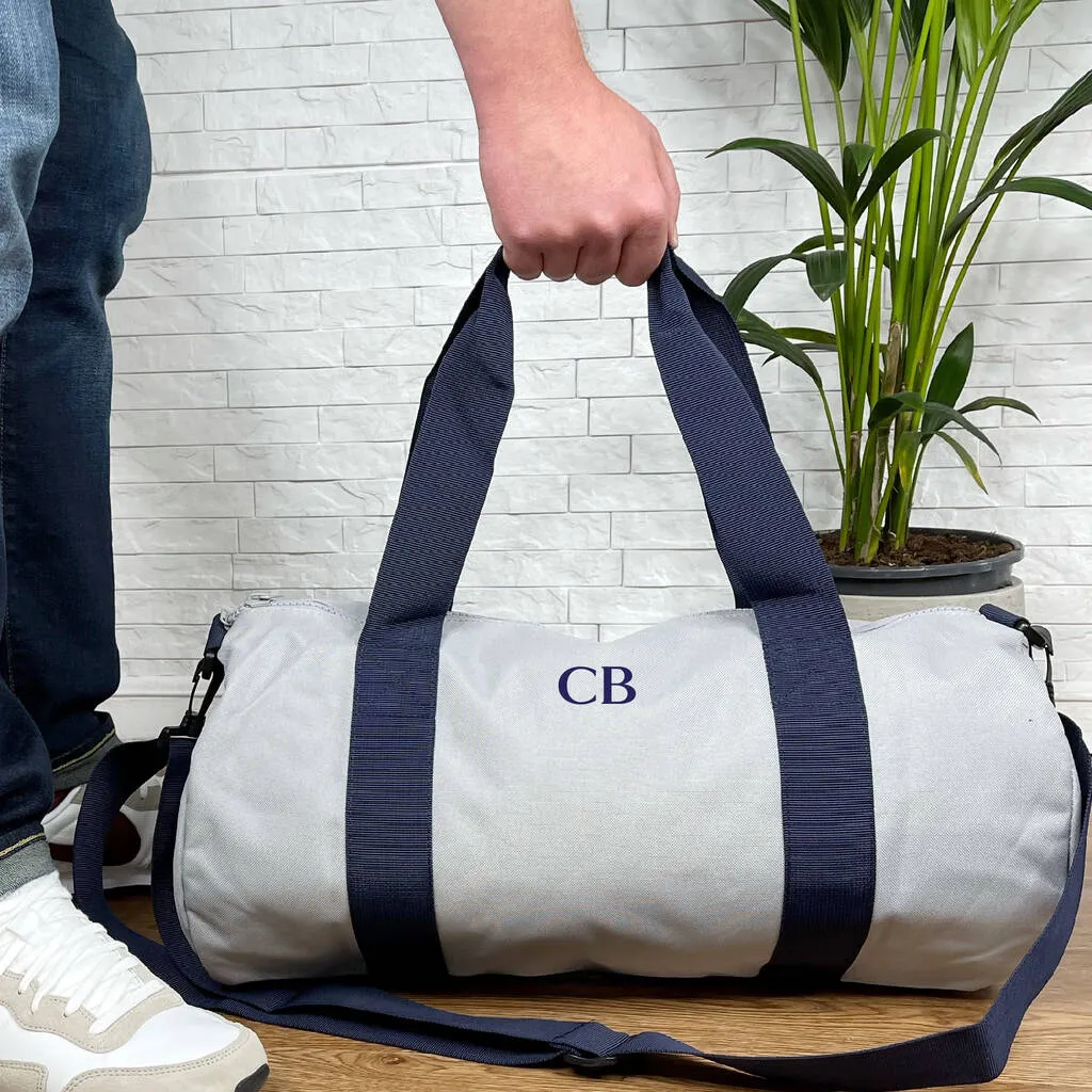 Personalised Mens Weekend Bag. Holdall With Initials