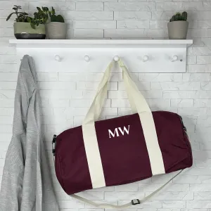 Personalised Mens Weekend Bag. Holdall With Initials