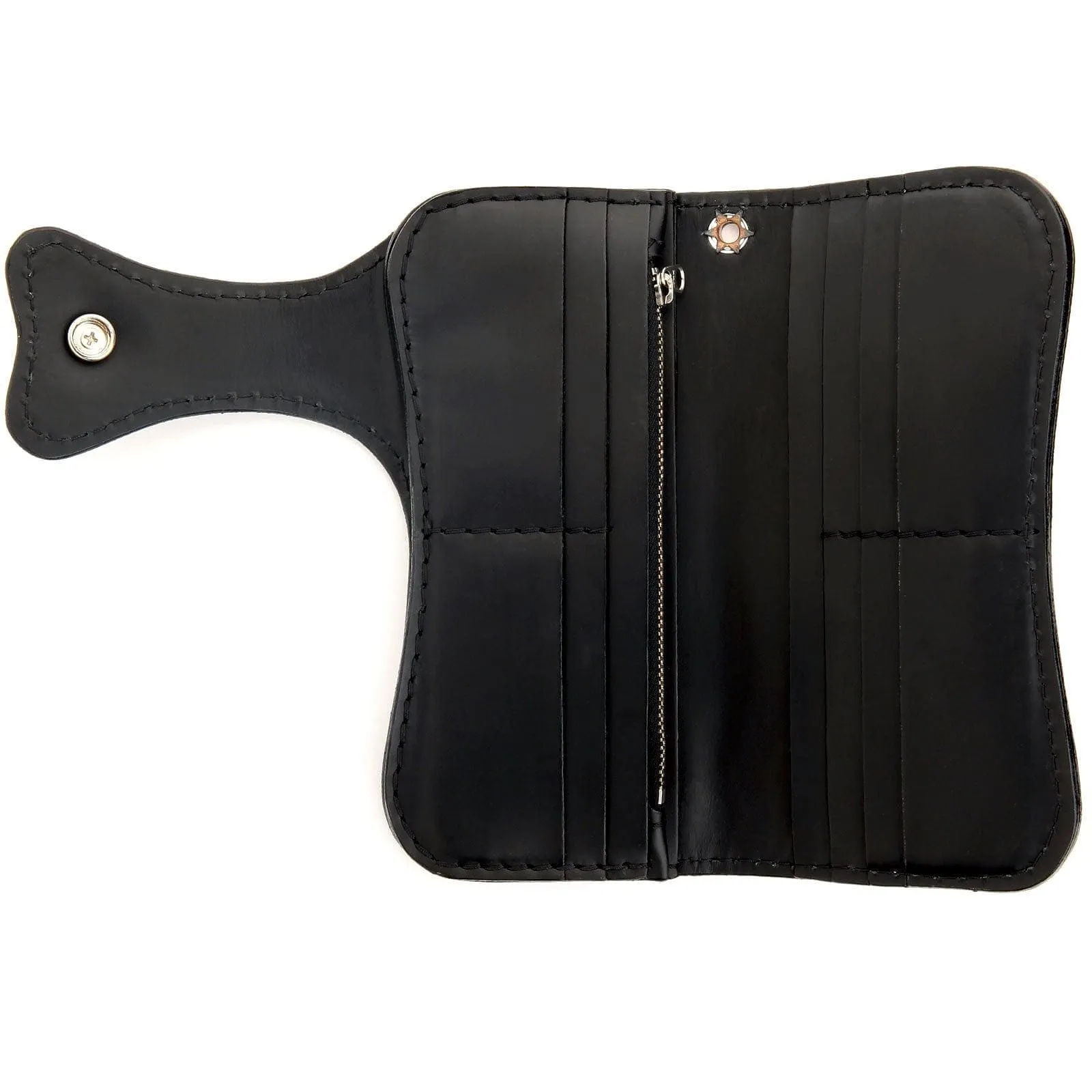 Phantom Skull Genuine Leather Biker Wallet