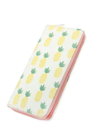 PINEAPPLE CUTE DIGITAL PRINTED SINGLE ZIPPER WALLET