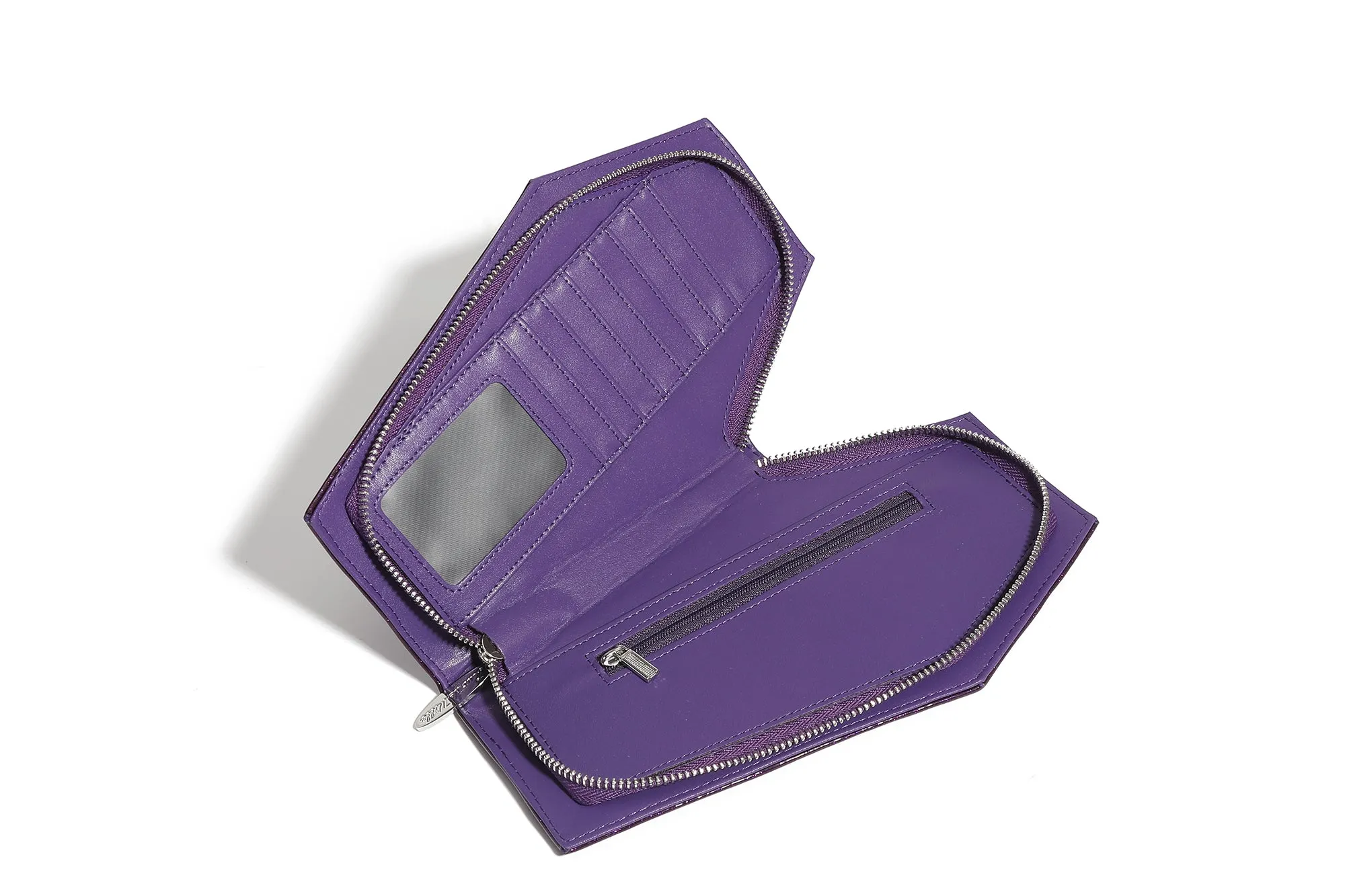 Poisonous Purple Studded Coffin Wallet