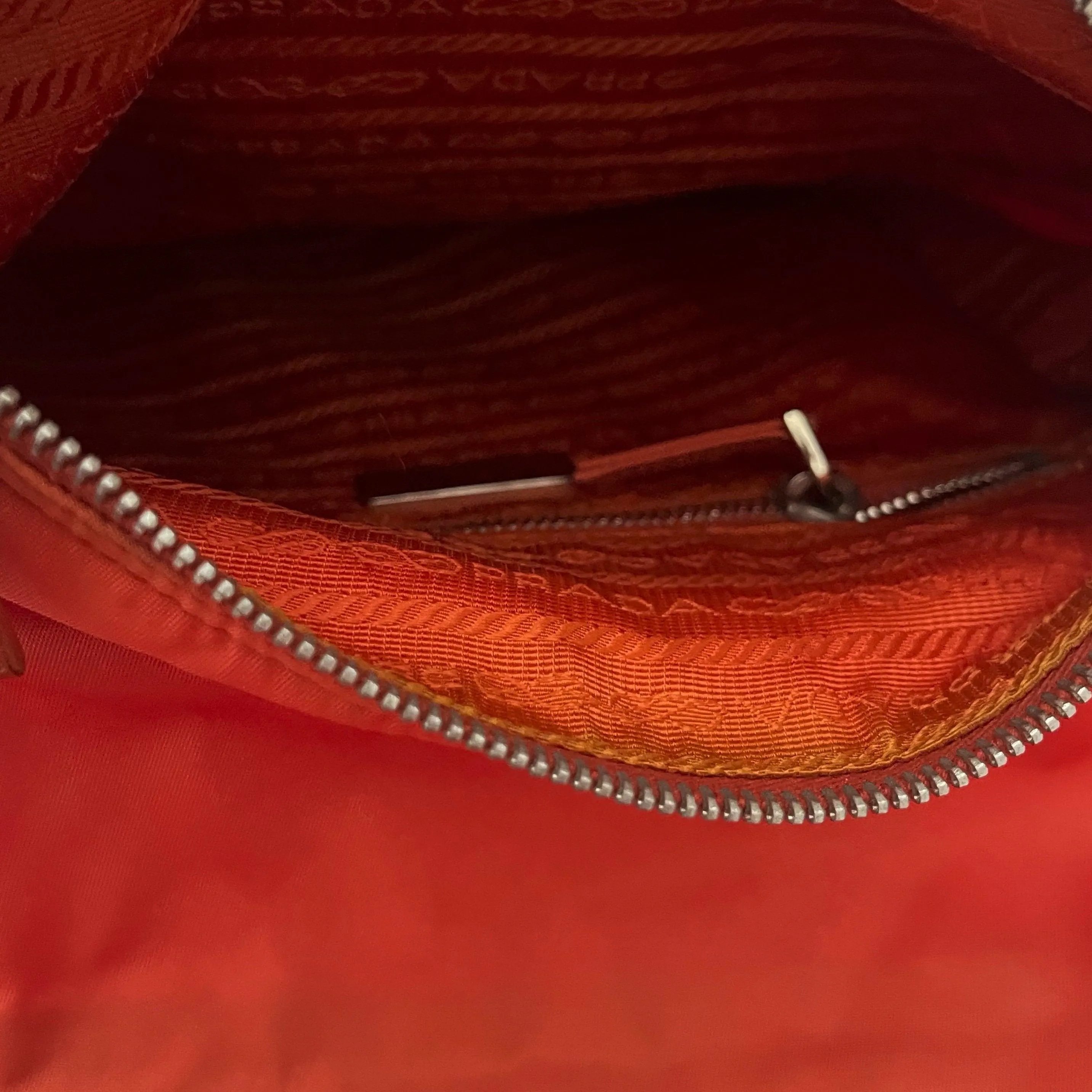 Prada Orange Nylon Crossbody