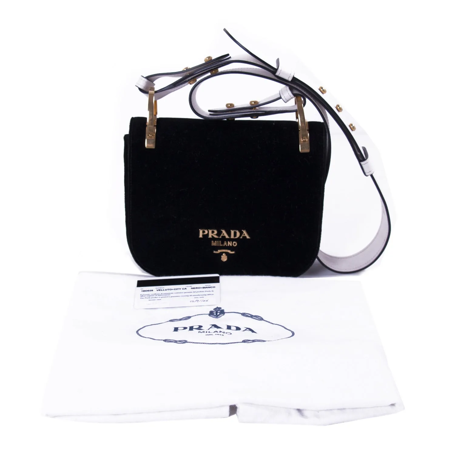 Prada Pionnière Velvet Saddle Bag
