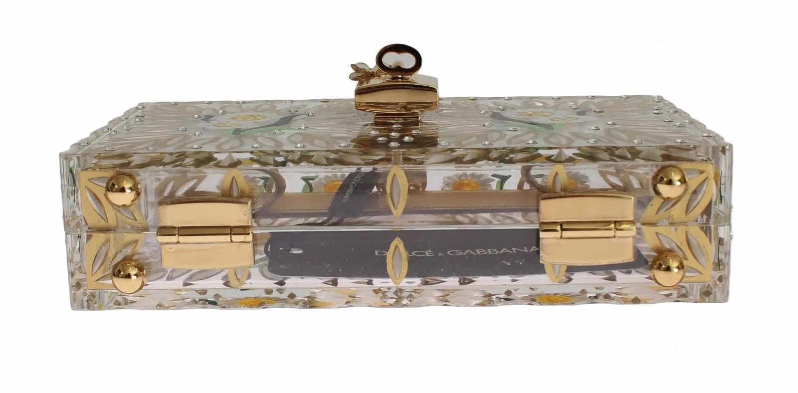 Purse BOX Plexi Flower Hand Painted Da Sera Clutch