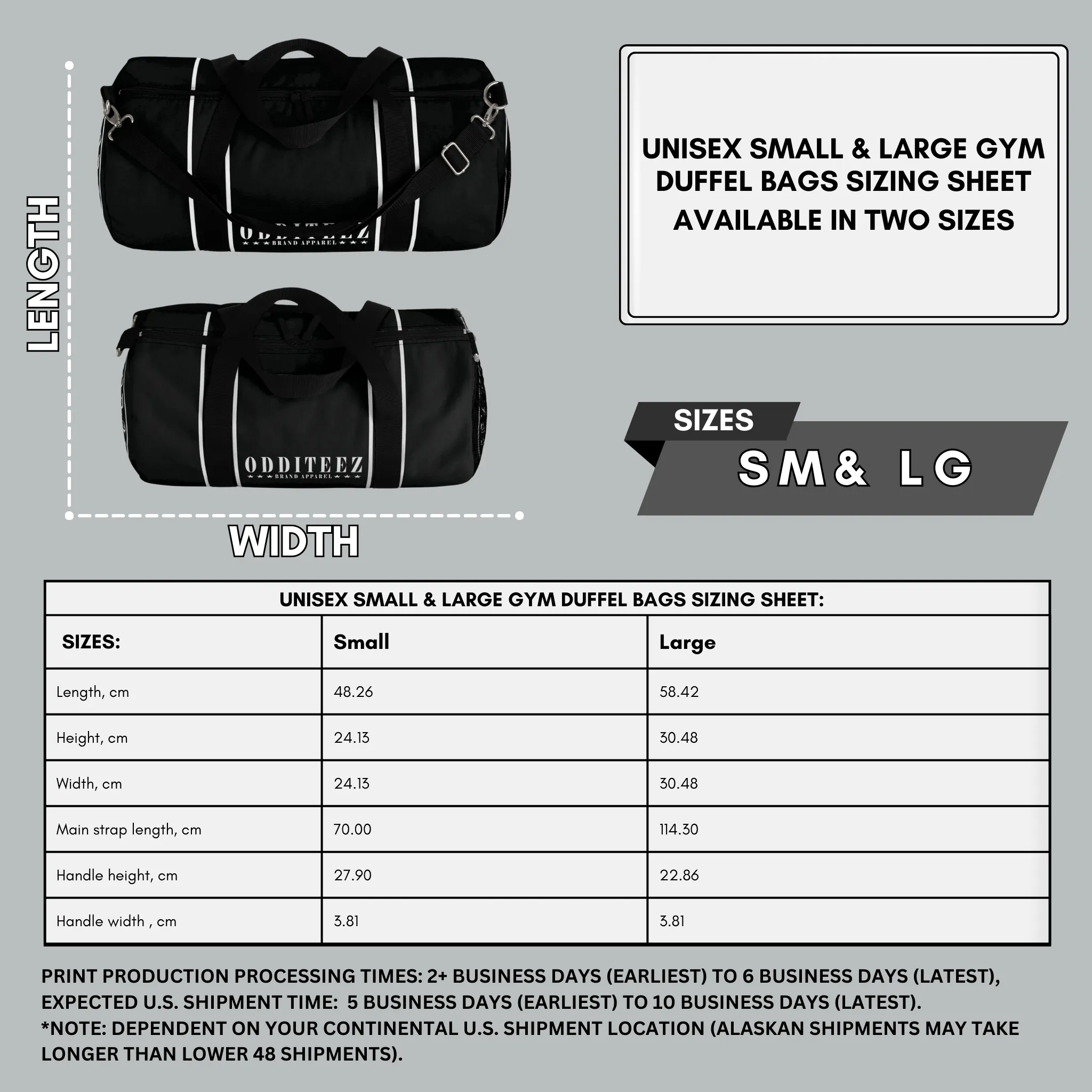 "Not So Subtle" Flip the Bird camouflage pattern design, Black Camo Small & Large Gym Duffel Bags