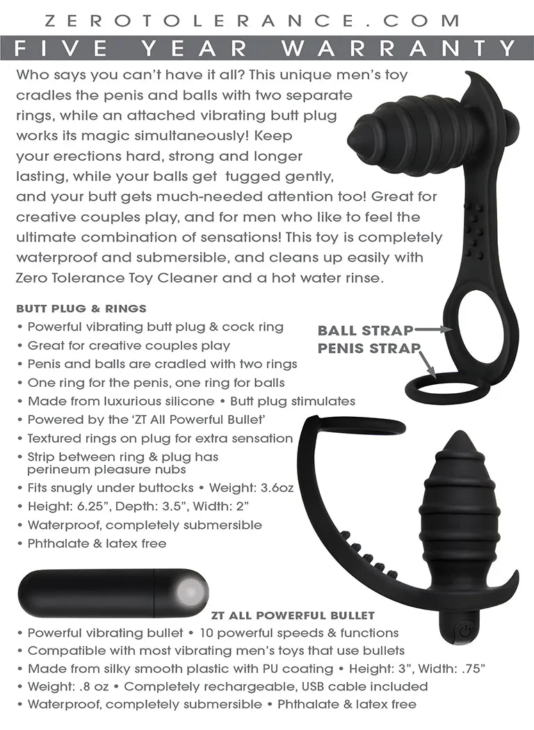 Rechargeable Anal Cock Ring & Anal Vibe