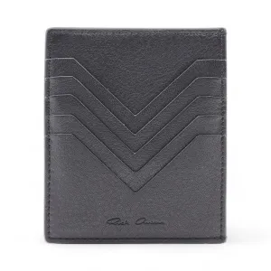 Rick Owens Logo Stamp Cardholder Wallet - Leather - Black