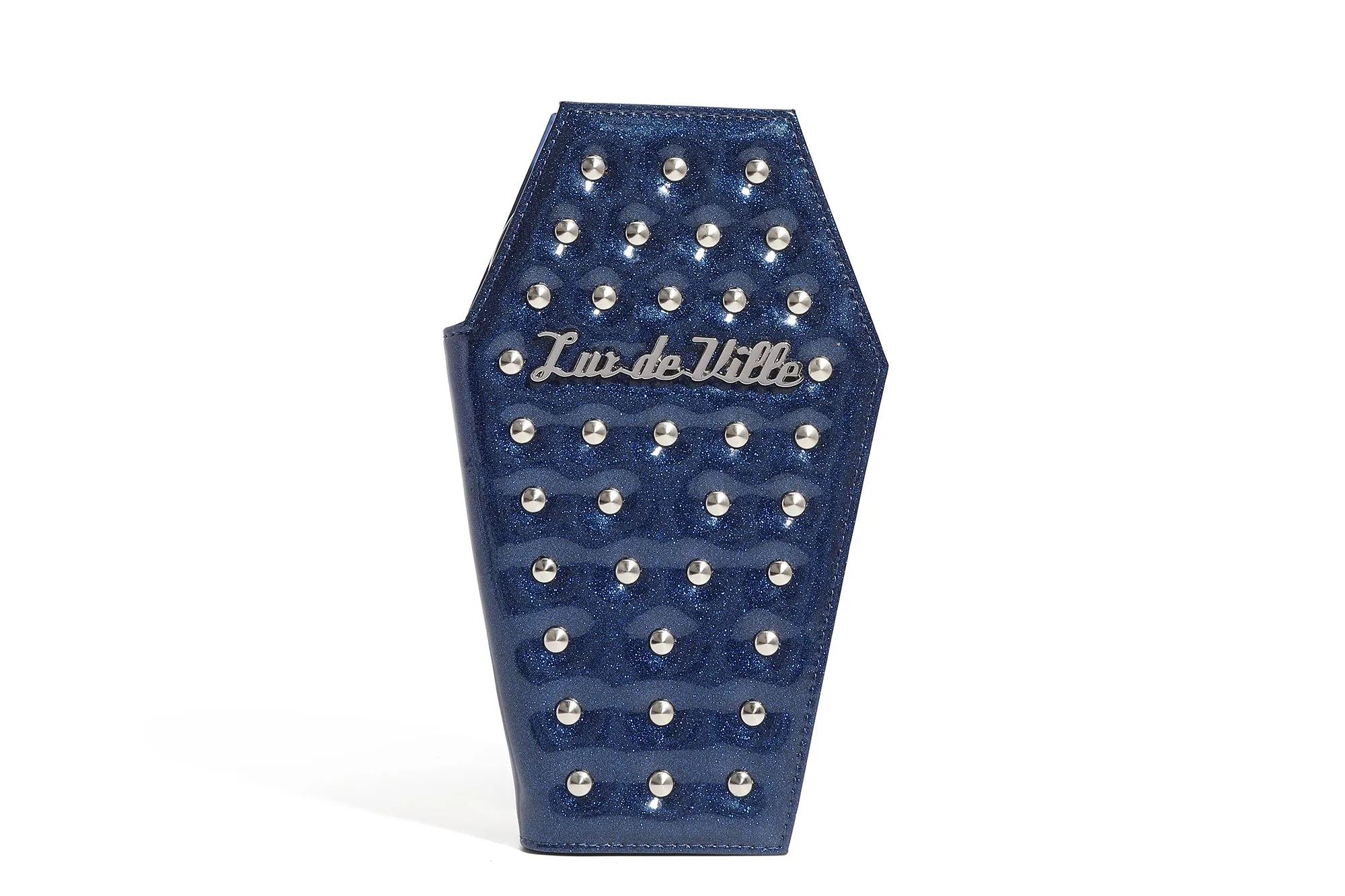 Royal Blue Studded Coffin Wallet