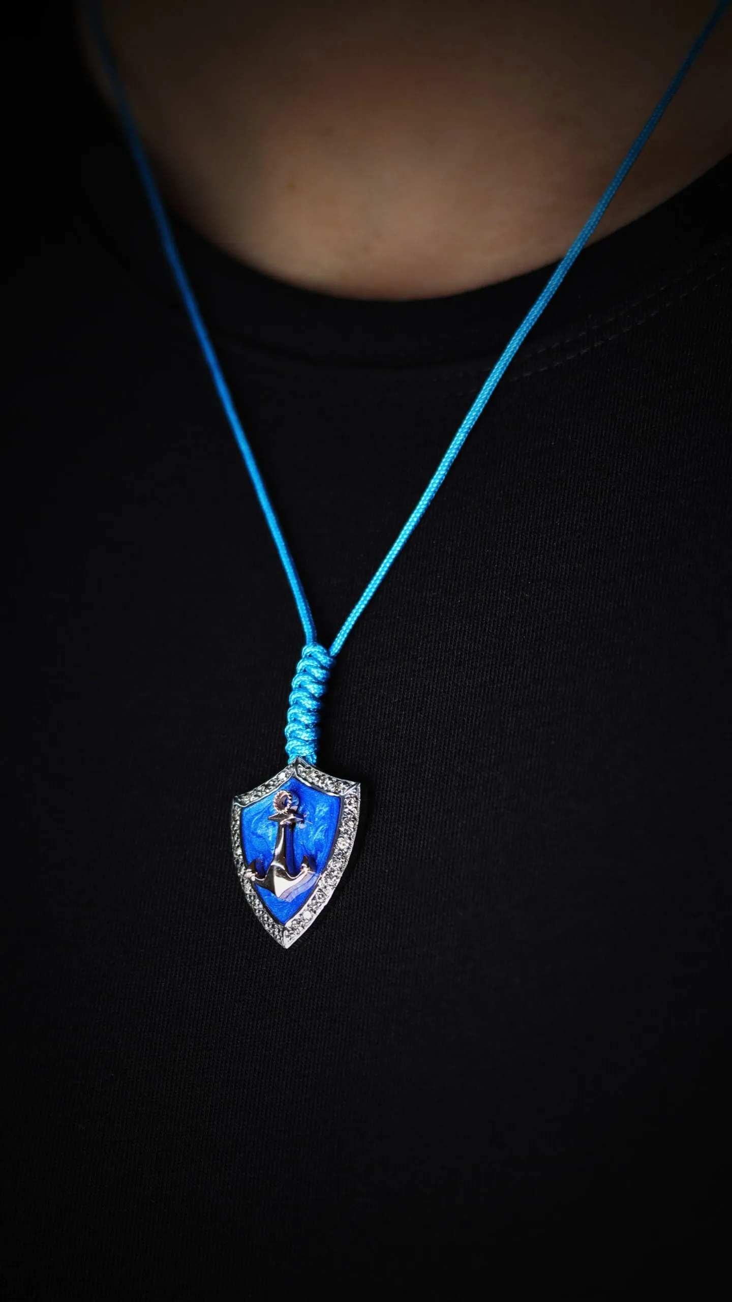 Shield And Sailor Anchor Necklace