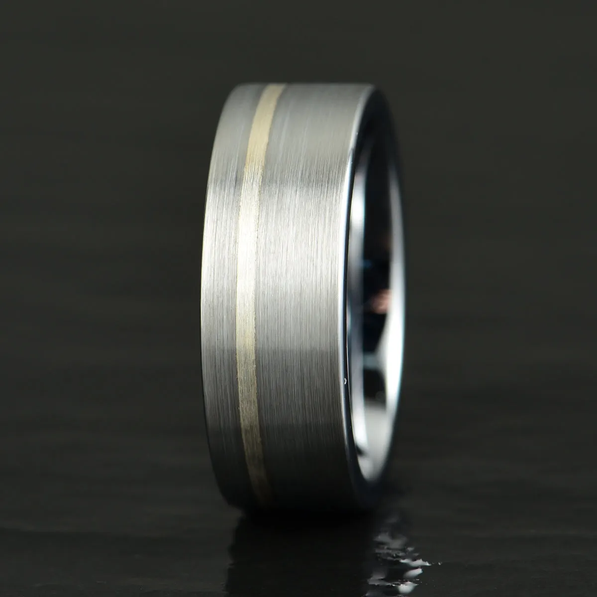 Silver Tungsten Men's Wedding Band 8MM