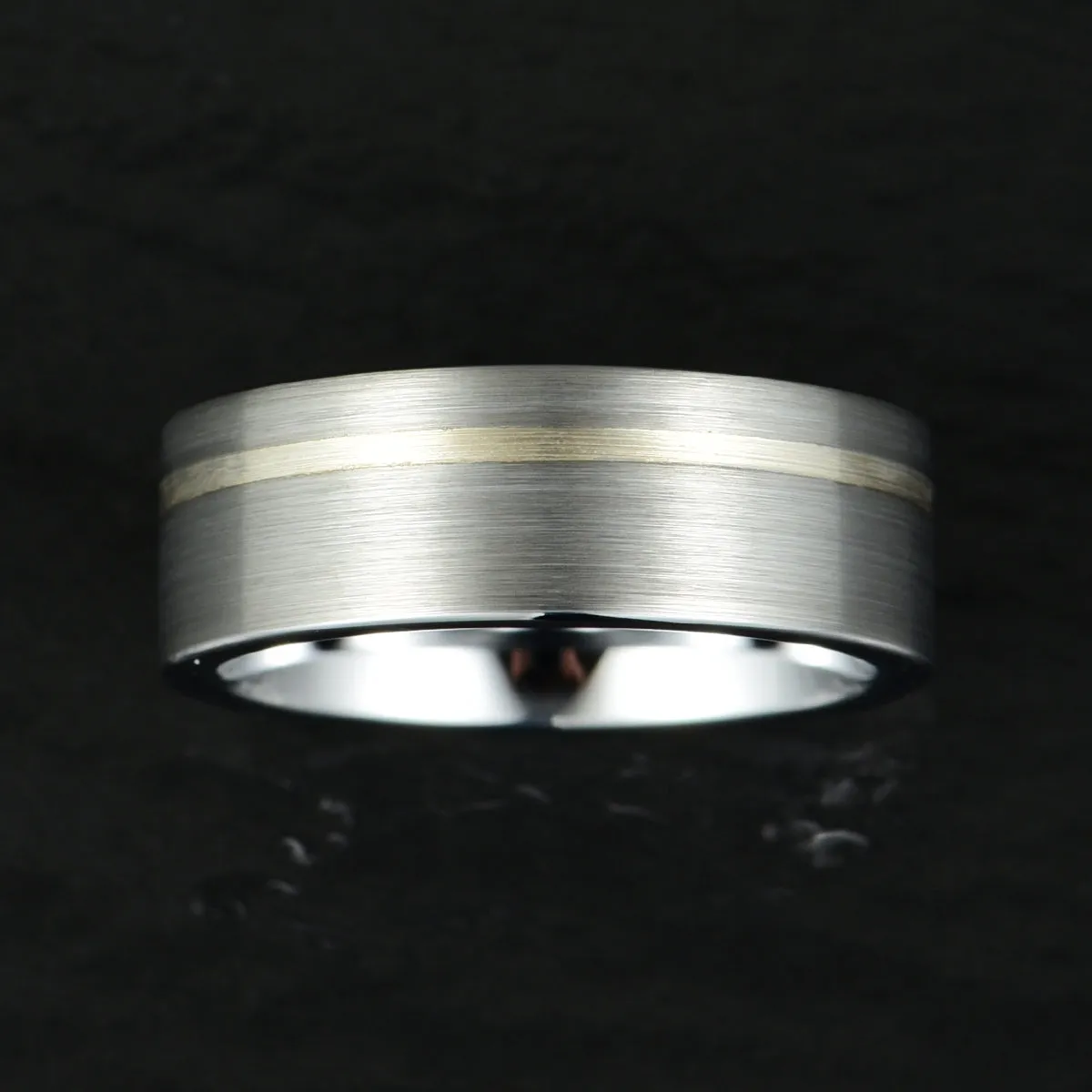 Silver Tungsten Men's Wedding Band 8MM