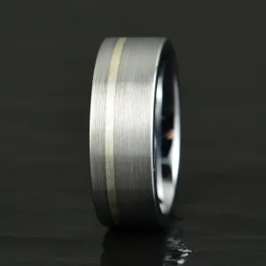 Silver Tungsten Men's Wedding Band 8MM