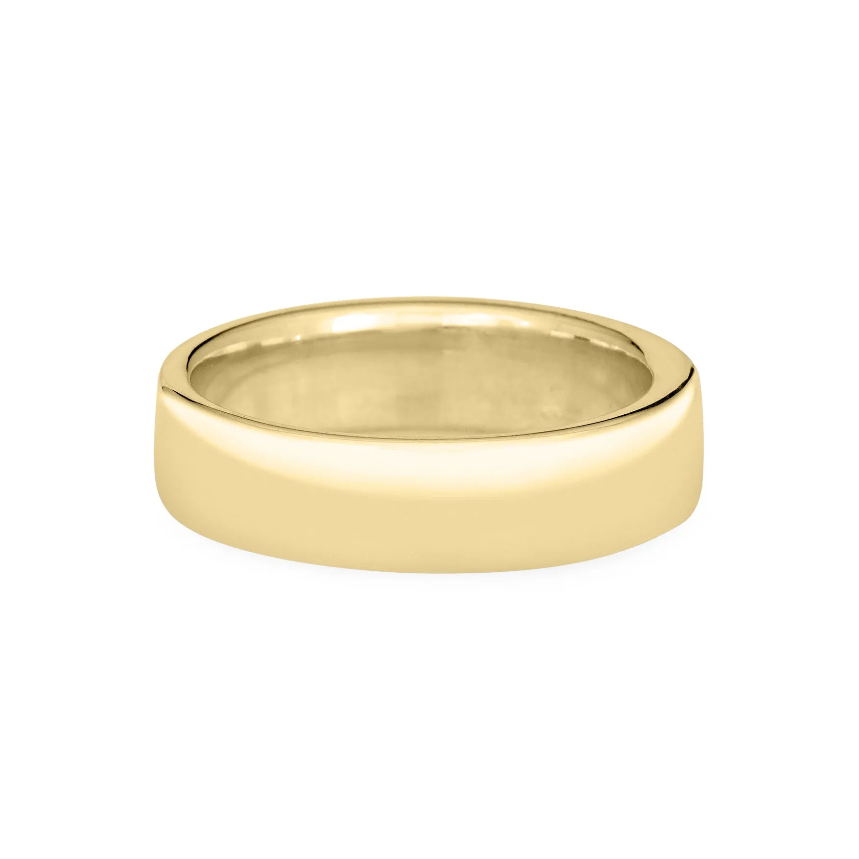 Simple Band Three Setting Cremation Ring in 14K Yellow Gold