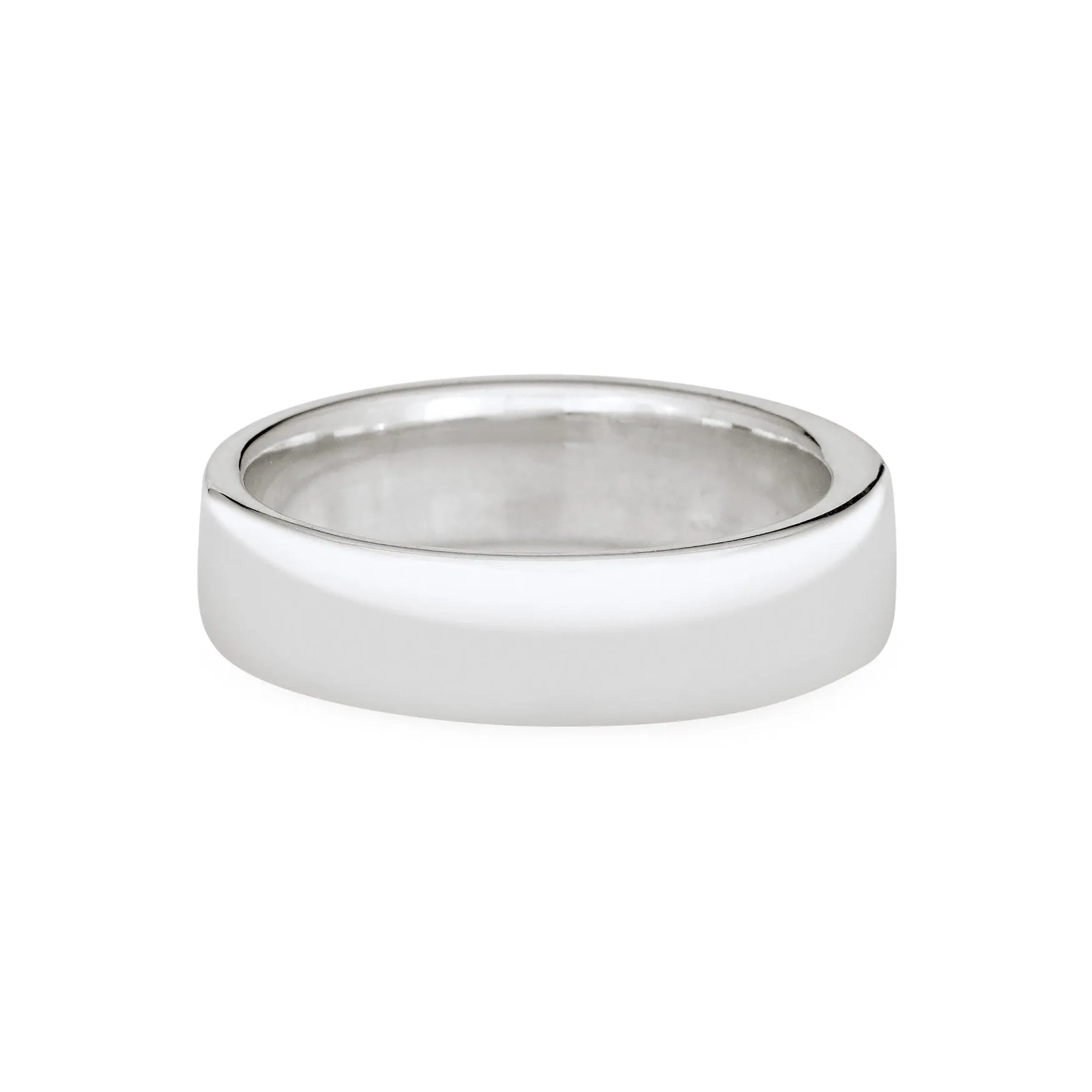 Simple Band Three Setting Cremation Ring in Sterling Silver