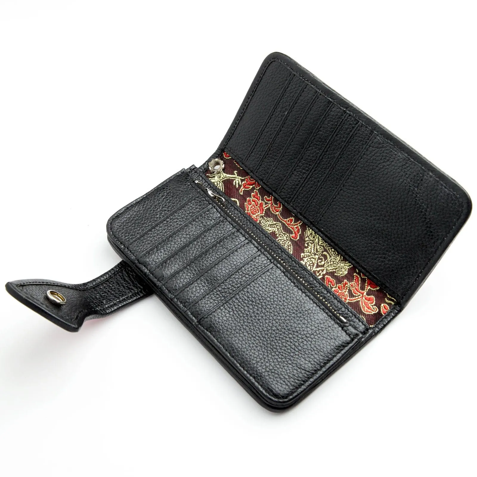 Skull Snap Tribal Tattoo Genuine Leather Biker Chain Wallet