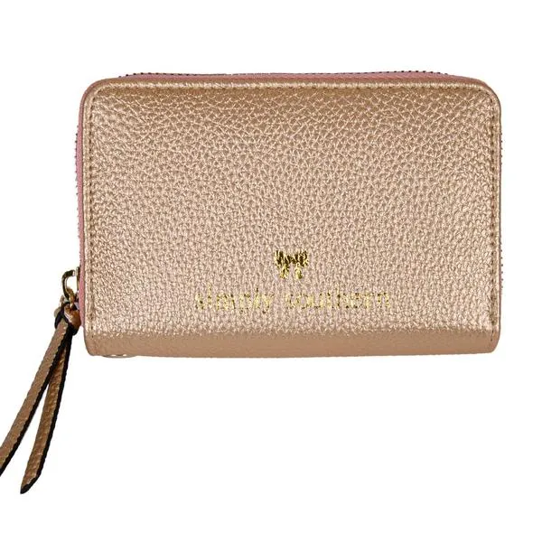 Small Zip Wallet Gold
