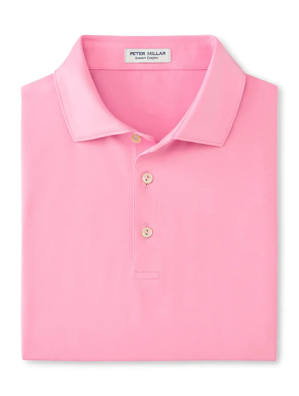 Solid Perf Jersey Polo (Pink Vale)