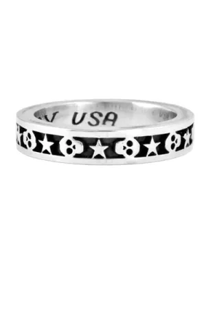 Stackable Skull & Star Ring