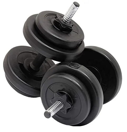 StarX 20kg Home Gym Combo with 3ft Road and Accessories, Black