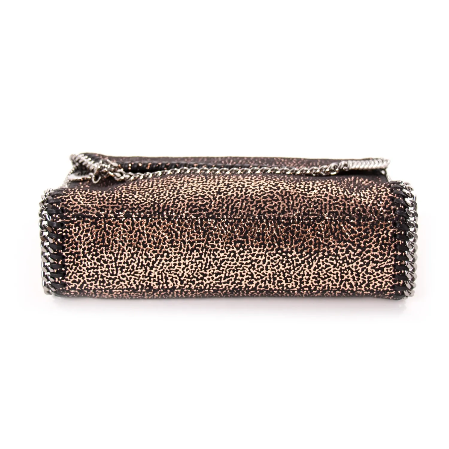 Stella McCartney Specked Metallic Fold Over Shoulder Bag