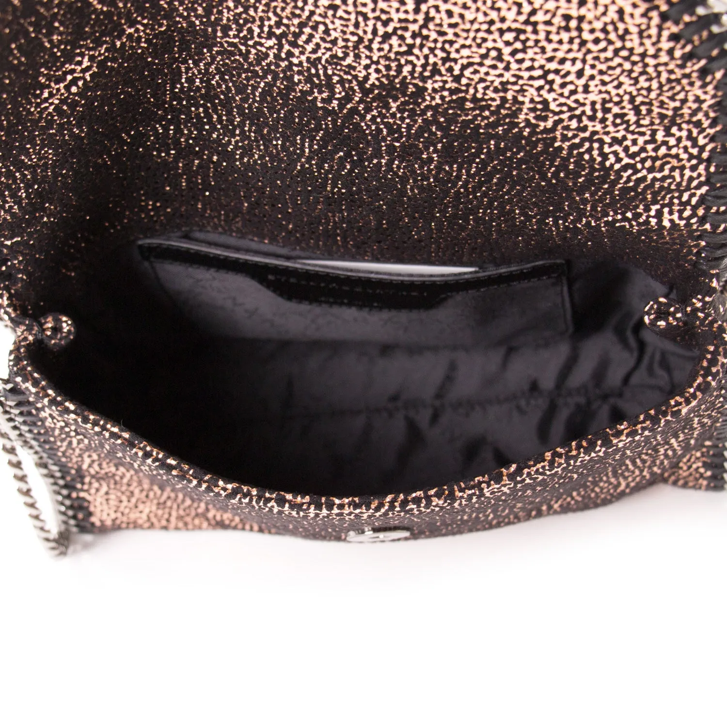 Stella McCartney Specked Metallic Fold Over Shoulder Bag