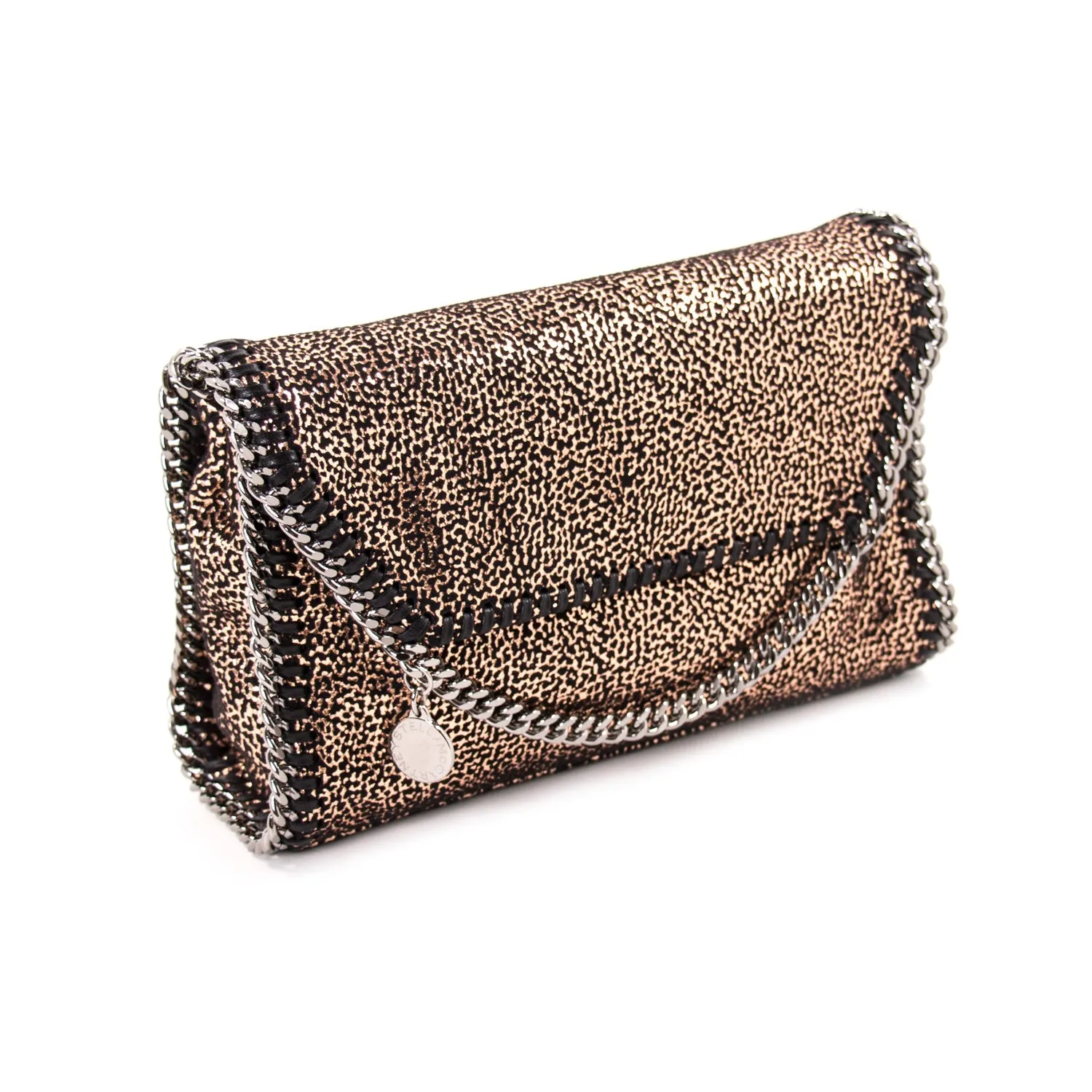 Stella McCartney Specked Metallic Fold Over Shoulder Bag