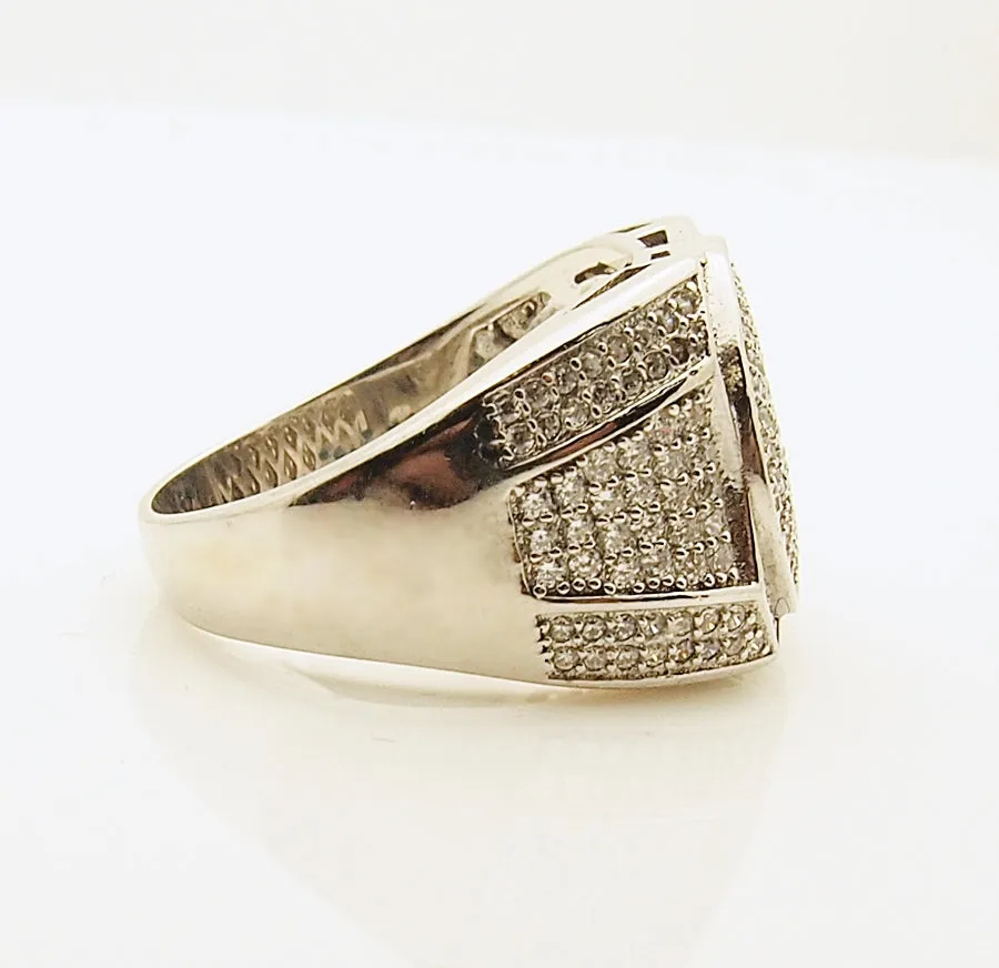 Sterling Silver CZ Men's Ring