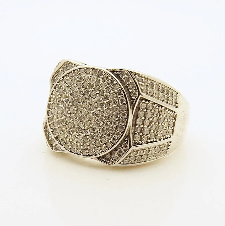Sterling Silver CZ Men's Ring