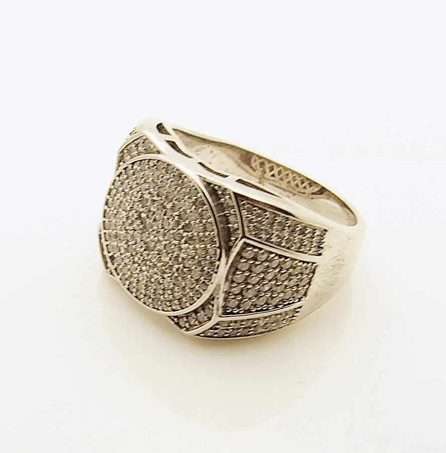 Sterling Silver CZ Men's Ring