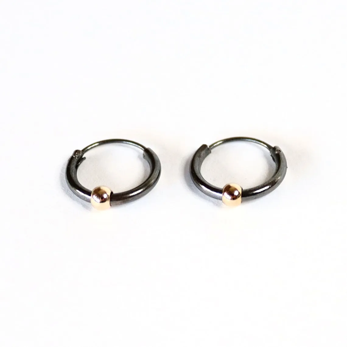 Sterling Silver Earrings with 14K Gold Filled Bead